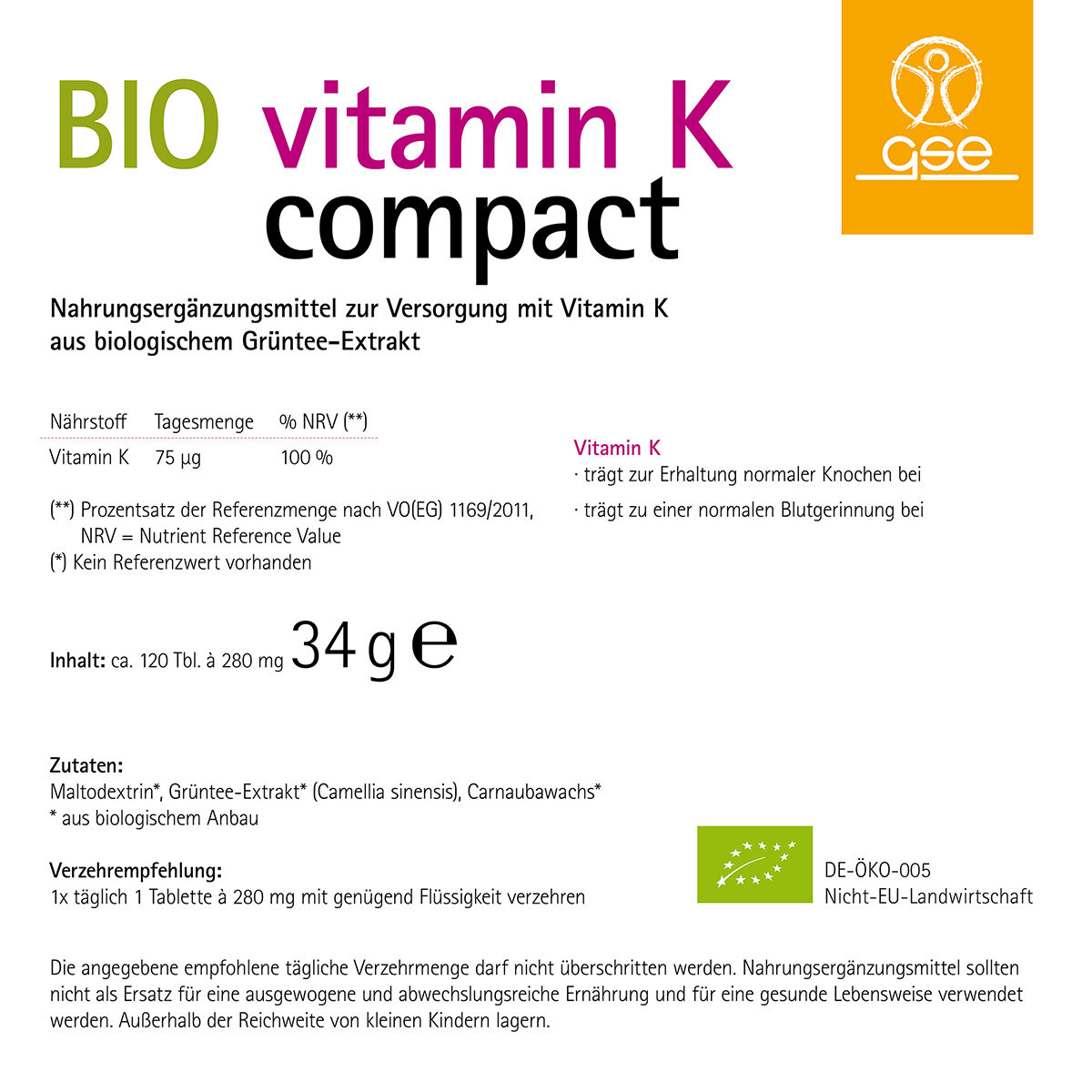 Vitamin K Compact (Bio)