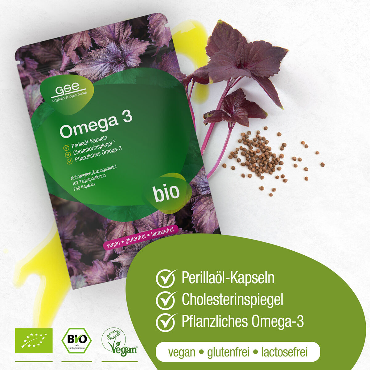 Omega 3 Perillaöl Kapseln (Bio)