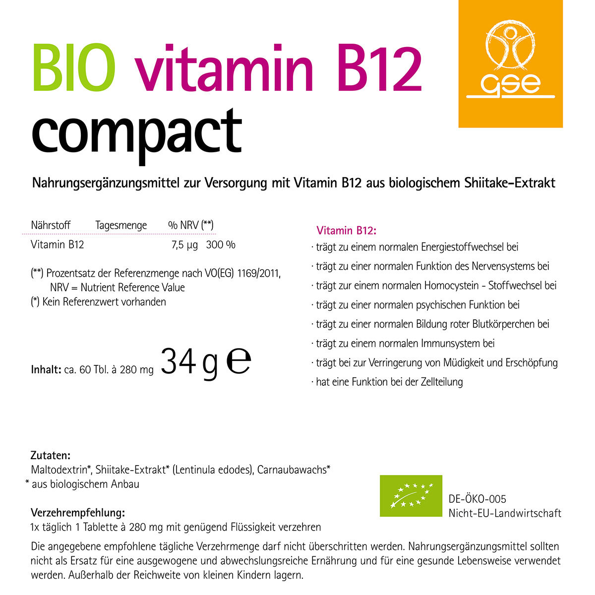 Vitamin B12 Compact (Bio)