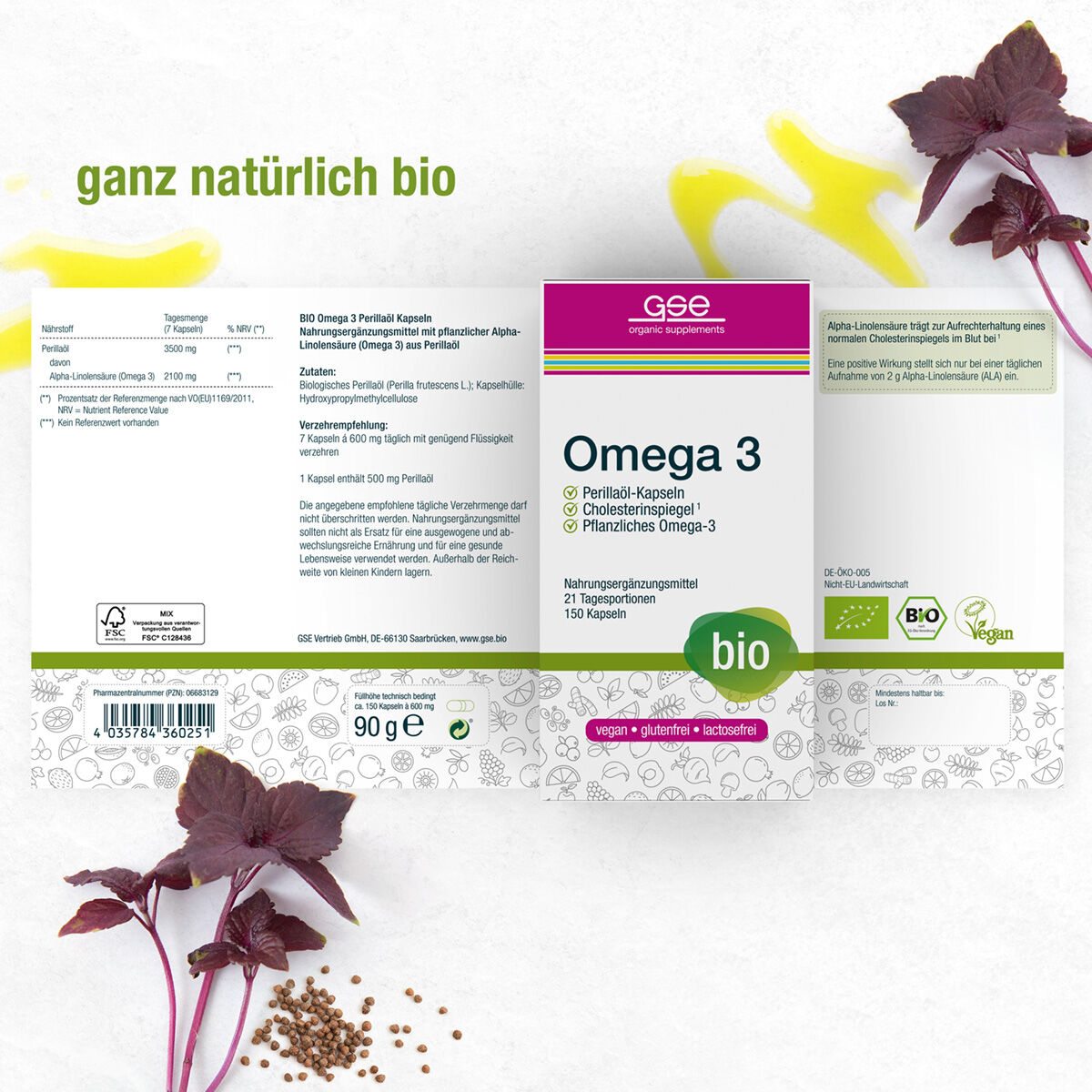 Omega 3 Perillaöl Kapseln (Bio)
